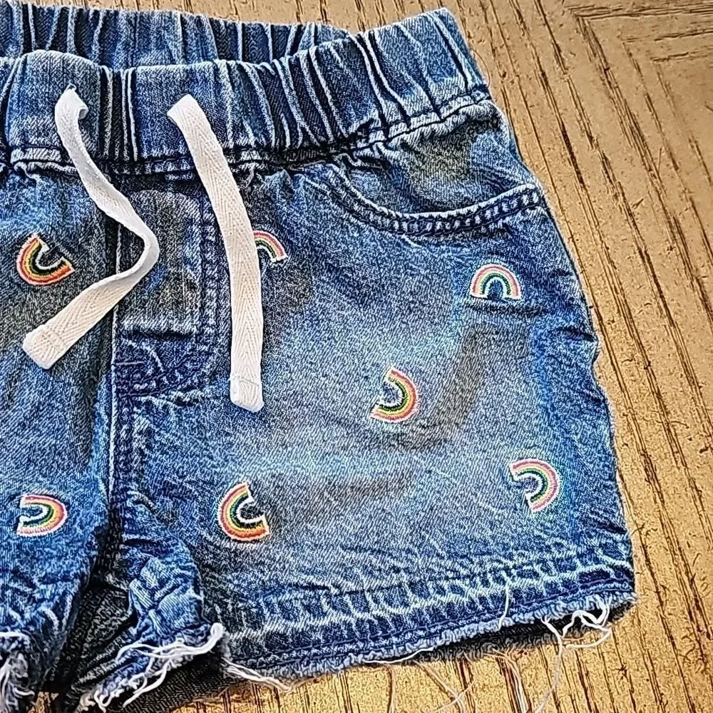 Denim rainbow shorts size 4 Gap Denim